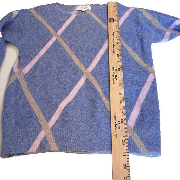 Bianco & Blu Mohair/Wool Blend Blue&Pink Knit Sweater Size Medium made in Italy - Picture 11 of 15